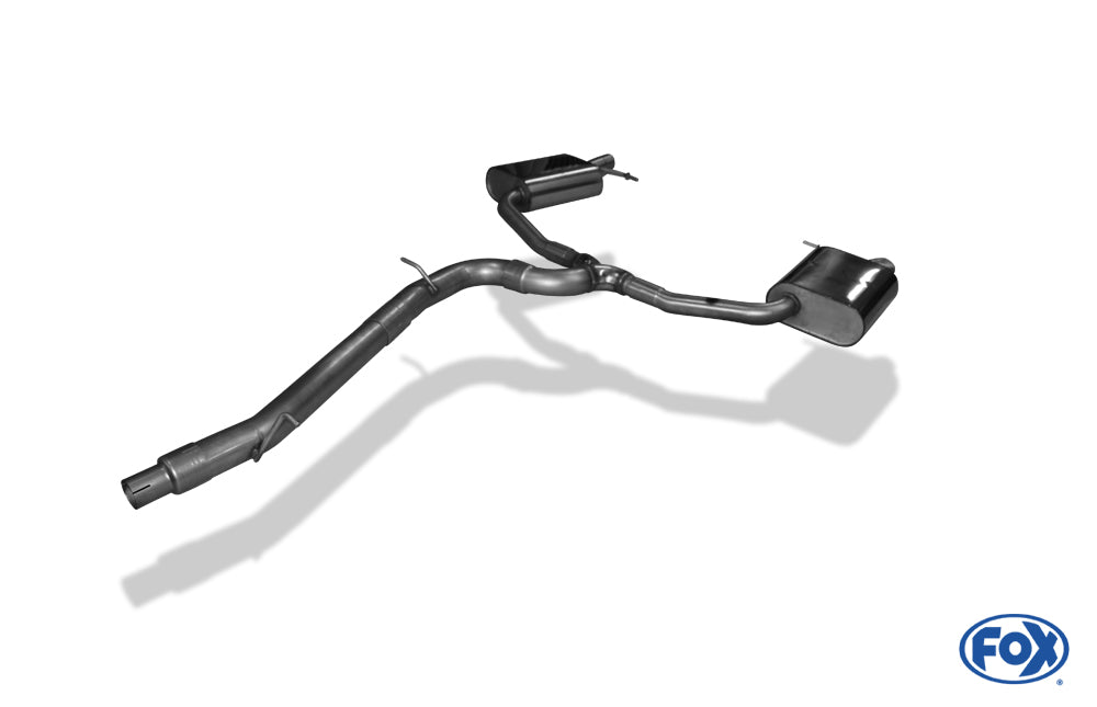 Skoda Octavia 5E RS - TDI - 4x4 mit Benzin-Endrohrblenden Halbanlage rechts/links ab Kat - Austritt der Endrohre in den originalen Benzin-Endrohrblenden