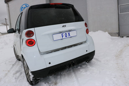 Smart Fortwo Coupe 451 mit Brabus Stoßstange Endschalldämpfer Ausgang mittig - 2x80 Typ 14