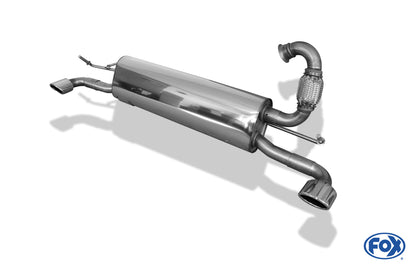 Smart Fortwo 453 Endschalldämpfer quer Ausgang rechts/links inkl. Flexstück - 86x54 Typ 32 rechts/links