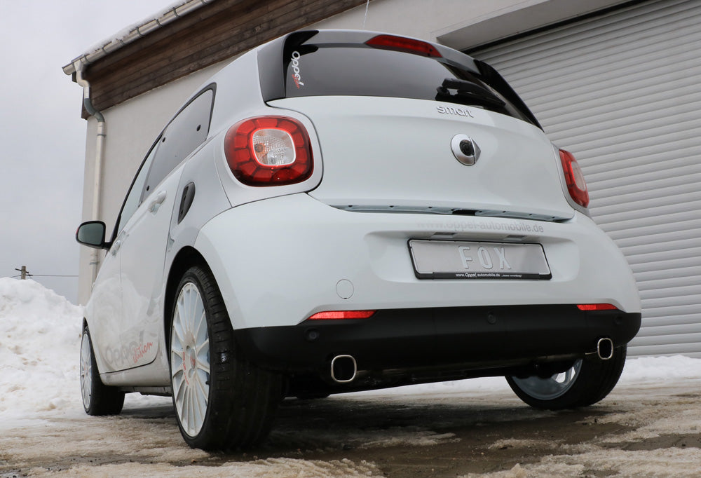 Smart Forfour 453 Endschalldämpfer quer Ausgang rechts/links inkl. Flexstück - 78x75 Typ 70 rechts/links