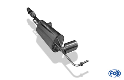 Smart Forfour 453 mit Brabus Heckansatz Endschalldämpfer quer Ausgang rechts/links inkl. Flexstück - 1x90 Typ 25 rechts/links