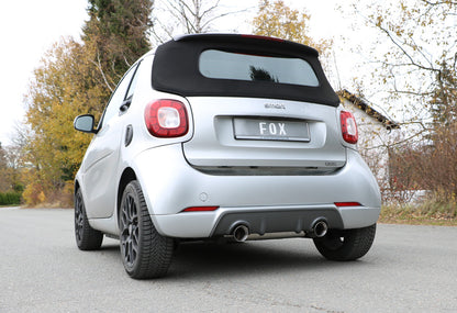 Smart Forfour 453 Brabus Endschalldämpfer quer Ausgang rechts/links inkl. Flexstück - 1x100 Typ 25 rechts/links