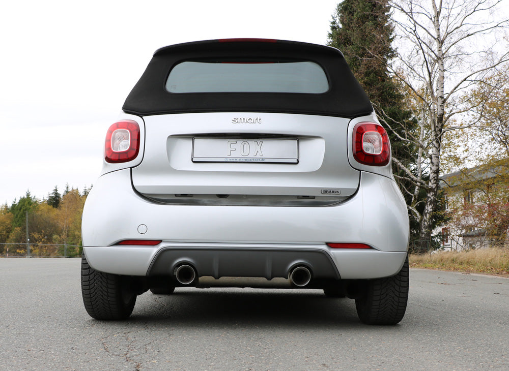 Smart Forfour 453 Brabus Endschalldämpfer quer Ausgang rechts/links inkl. Flexstück - 1x100 Typ 25 rechts/links