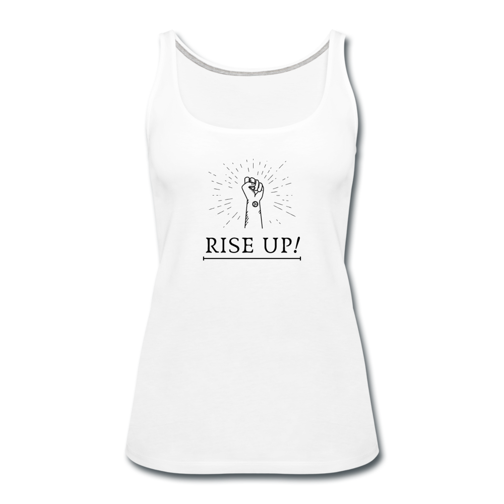 Frauen Premium Tank Top Rise Up / Unite - Weiß