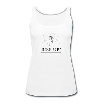 Frauen Premium Tank Top Rise Up / Unite - Weiß