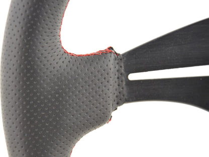 Sportlenkrad universal Carbon schwarz/rot