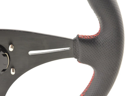 Sportlenkrad universal Carbon schwarz/rot