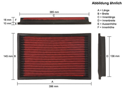 Sportluftfilter Tauschfilter Ford Cougar 2.0i