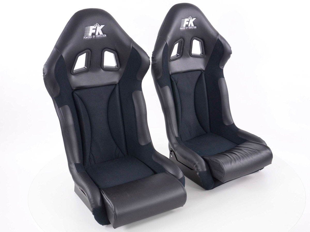 FK Sportsitze Auto Vollschalensitze Set Race 1 mit Glanz-Fiberglas-Cover