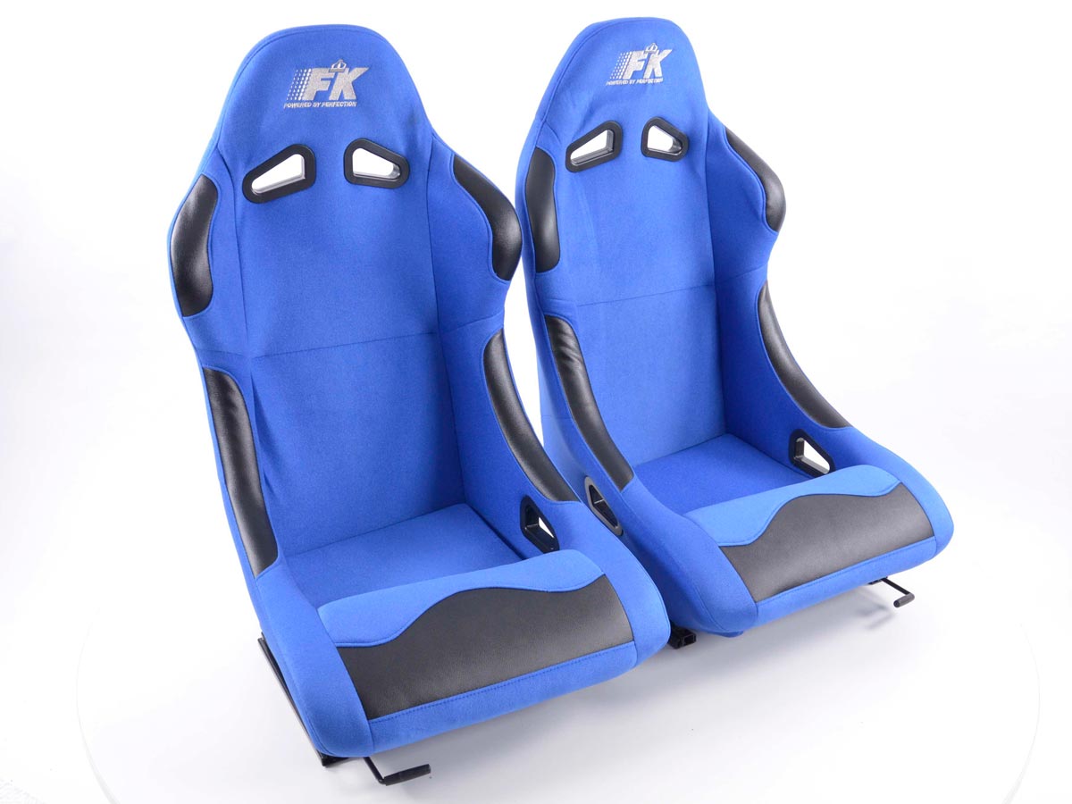 FK Sportsitze Auto Vollschalensitze Set Basic Stoff blau