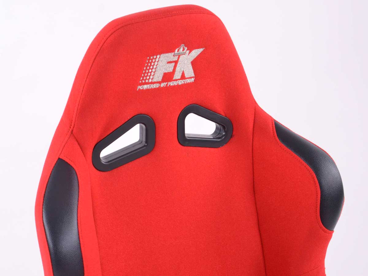 FK Sportsitze Auto Vollschalensitze Set Basic Stoff rot