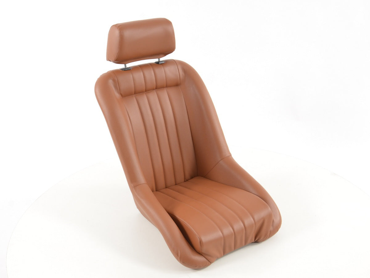 FK Oldtimersitze Auto Vollschalensitze Set im Retro-Look hellbraun