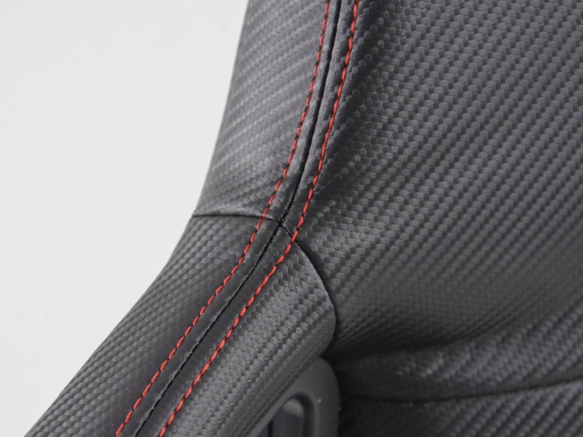 FK Sportsitze Auto Halbschalensitze Set Carbon-Optik Kunstleder schwarz