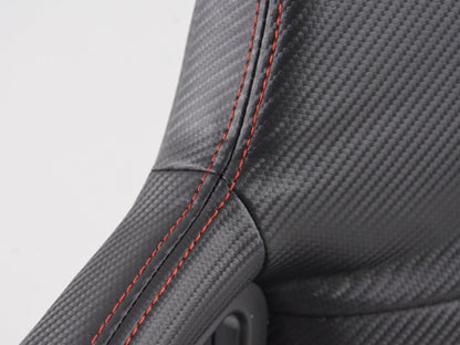 FK Sportsitze Auto Halbschalensitze Set Carbon-Optik Kunstleder schwarz