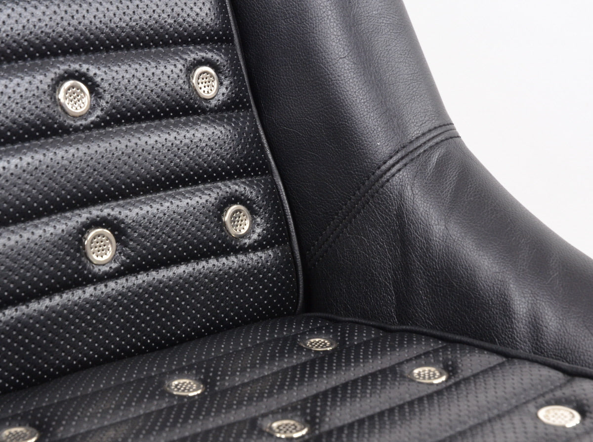 FK Oldtimersitze Auto Vollschalensitze Set Classic 1 Kunstleder schwarz mit Kopfstütze