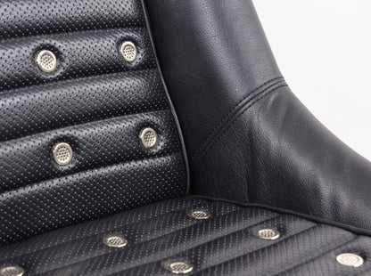 FK Oldtimersitze Auto Vollschalensitze Set Classic 1 Kunstleder schwarz mit Kopfstütze