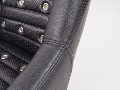 FK Oldtimersitze Auto Vollschalensitze Set Classic 1 Kunstleder schwarz mit Kopfstütze