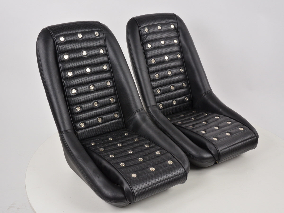 FK Oldtimersitze Auto Vollschalensitze Set Classic 1 Kunstleder schwarz ohne Kopfstütze
