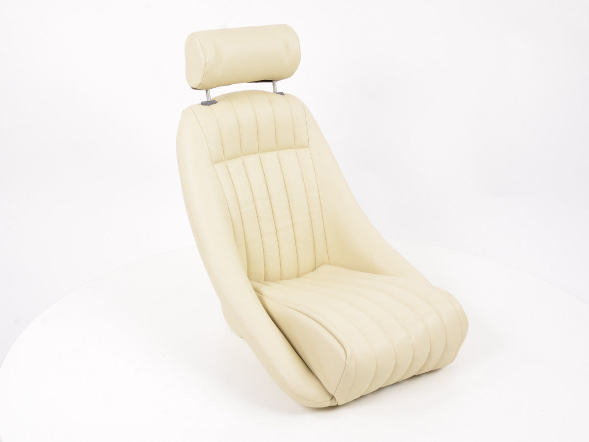 FK Oldtimersitze Auto Vollschalensitze Set Classic 2 Kunstleder beige mit Kopfstütze