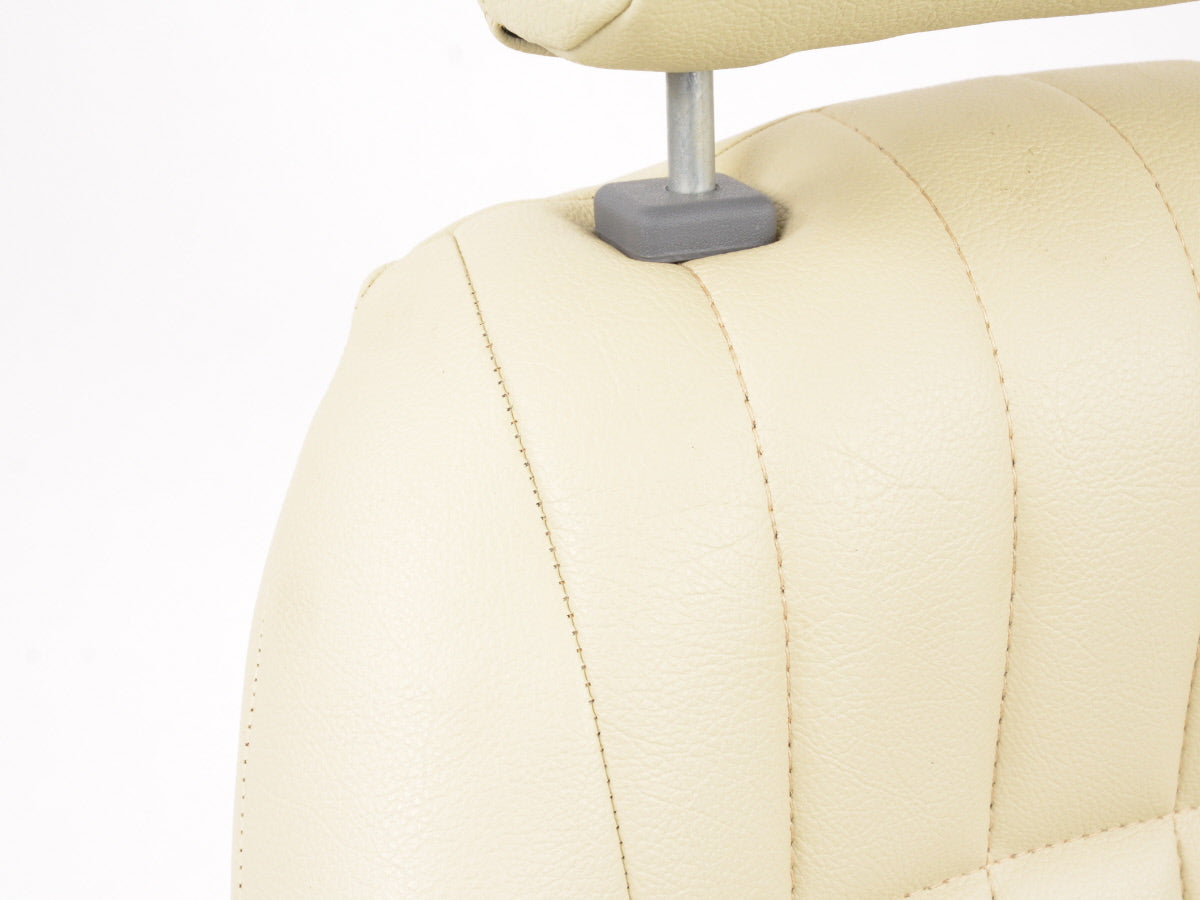 FK Oldtimersitze Auto Vollschalensitze Set Classic 2 Kunstleder beige mit Kopfstütze