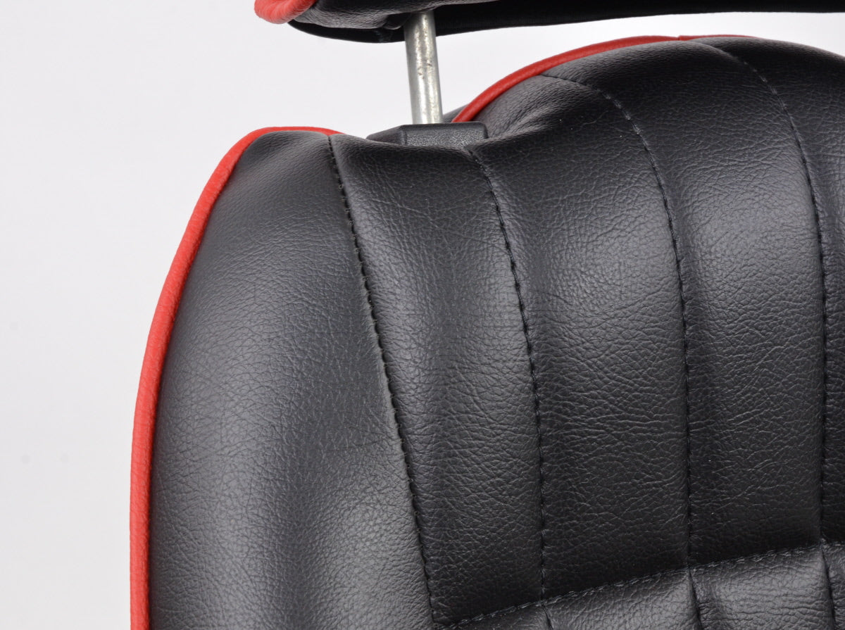 FK Oldtimersitze Auto Vollschalensitze Set Classic 2 Kunstleder schwarz mit Kopfstütze