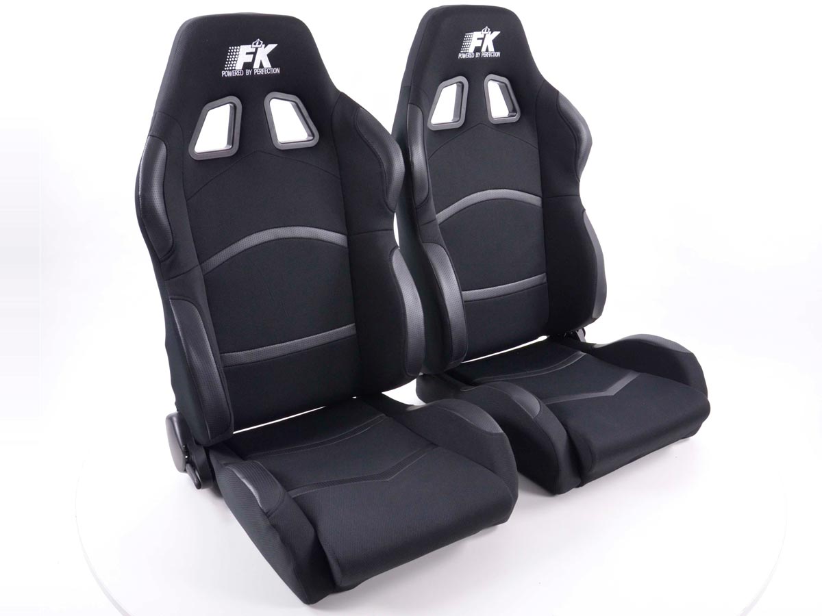 FK Sportsitze Auto Halbschalensitze Set Cyberstar Stoff schwarz mit Sitzheizung