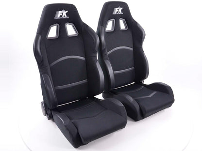 FK Sportsitze Auto Halbschalensitze Set Cyberstar Stoff schwarz mit Sitzheizung