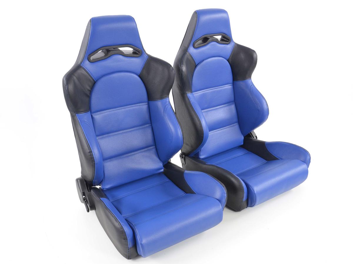 FK Sportsitze Auto Halbschalensitze Set Edition 1 Kunstleder blau/schwarz