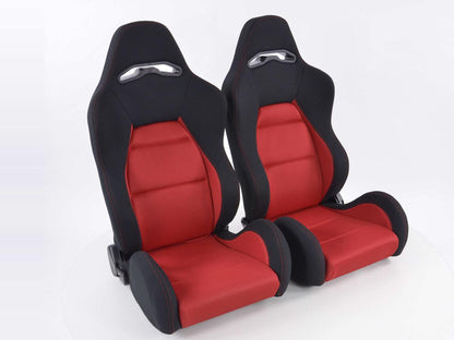 FK Sportsitze Auto Halbschalensitze Set Edition 3 Stoff rot/schwarz