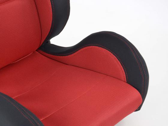 FK Sportsitze Auto Halbschalensitze Set Edition 3 Stoff rot/schwarz