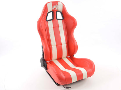Sportsitz Set gebraucht Indianapolis Kunstleder rot/weiß