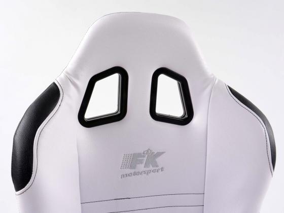 FK Sportsitze Auto Halbschalensitze Set New York weiß/schwarz in Motorsport-Optik