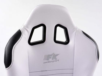 FK Sportsitze Auto Halbschalensitze Set New York weiß/schwarz in Motorsport-Optik