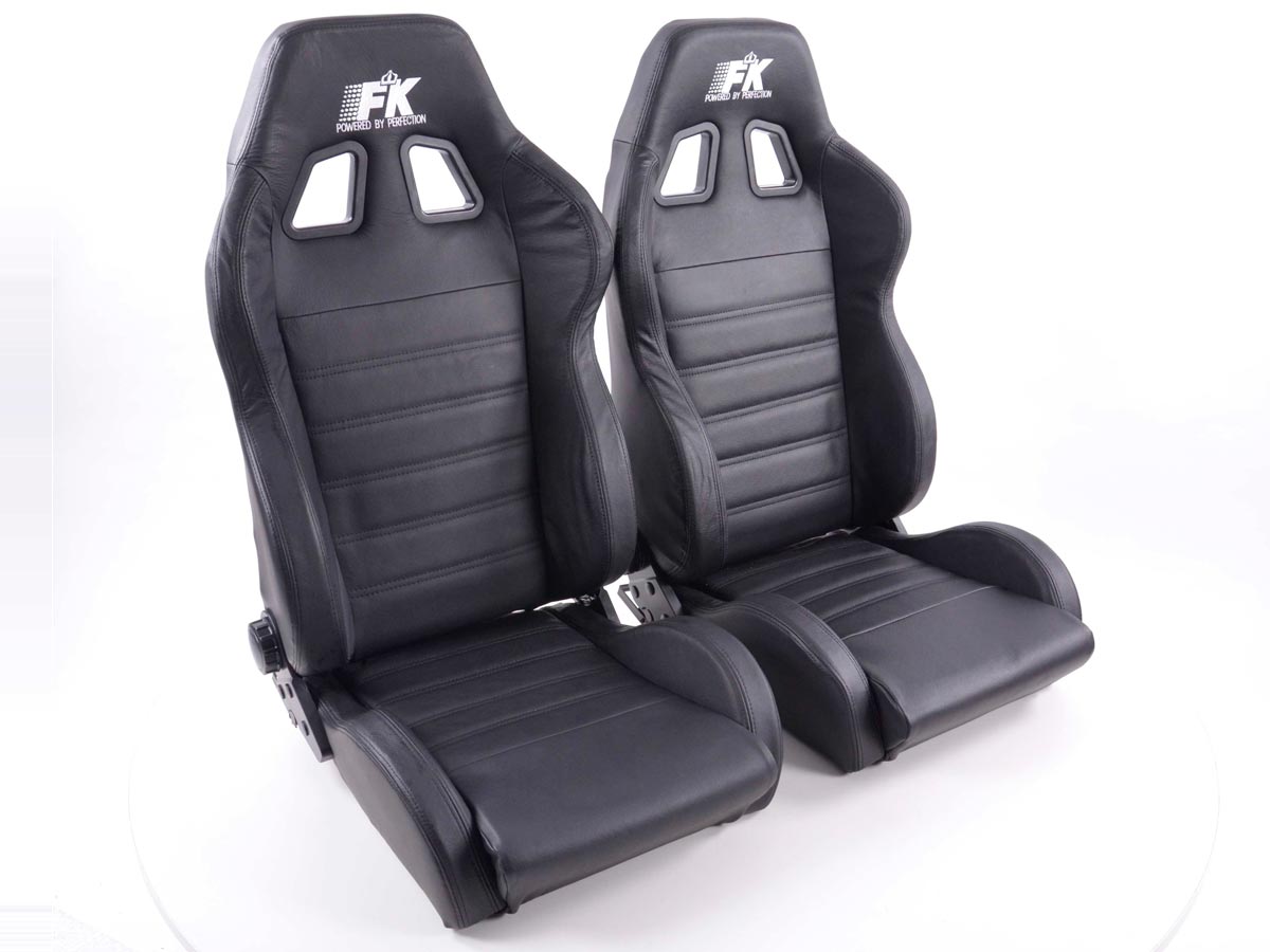 FK Sportsitze Auto Halbschalensitze Set Race 4 Echtleder in Motorsport-Optik