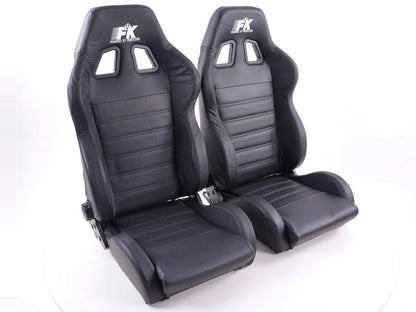 FK Sportsitze Auto Halbschalensitze Set Race 4 Echtleder in Motorsport-Optik