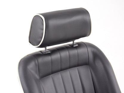 FK Oldtimersitze Auto Vollschalensitze Set im Retro-Look schwarz/weiß