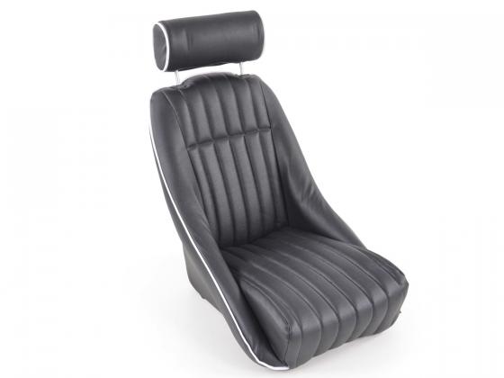 FK Oldtimersitze Auto Vollschalensitze Set Montgomery im Retro-Look schwarz/weiß