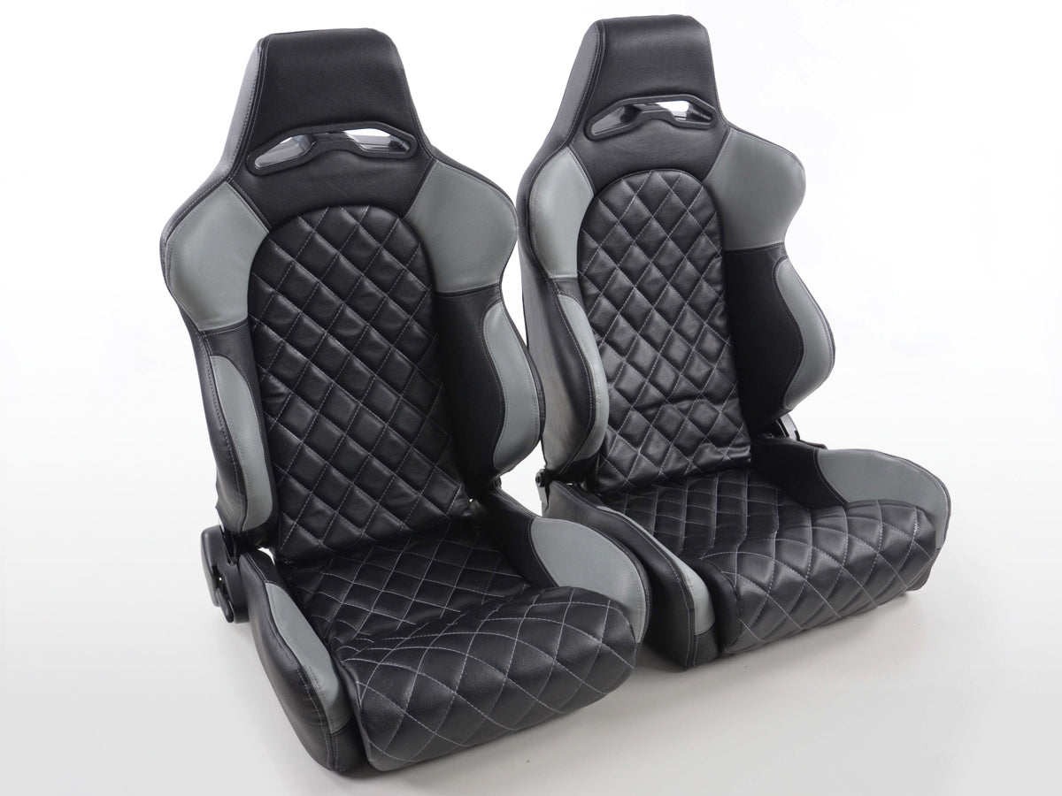 FK Sportsitze Auto Halbschalensitze Set Las Vegas in Motorsport-Optik mit Steppung