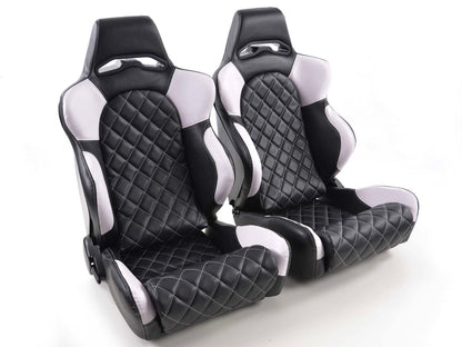 FK Sportsitze Auto Halbschalensitze Set Las Vegas in Motorsport-Optik mit Steppung