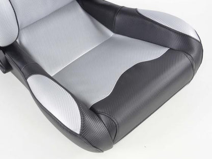 FK Sportsitze Auto Halbschalensitze Set Spacelook Carbon in Motorsport-Optik