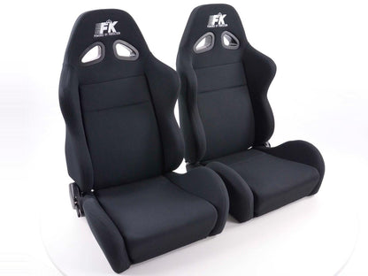 FK Sportsitze Auto Halbschalensitze Set Sport Stoff schwarz