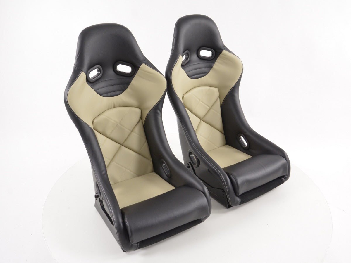 FK Sportsitze Auto Vollschalensitze Set mit Rückenschale aus Fiberglas
