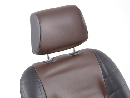 FK Oldtimersitze Auto Vollschalensitze Set im Retro-Look schwarz/dunkelbraun