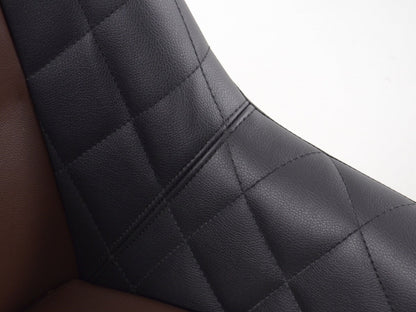 FK Oldtimersitze Auto Vollschalensitze Set im Retro-Look schwarz/dunkelbraun