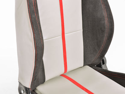 FK Sportsitze Auto Halbschalensitze Set Berlin Kunstleder grau/schwarz
