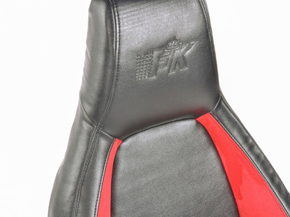 FK Sportsitze Auto Halbschalensitze Set Hamburg Kunstleder schwarz/rot