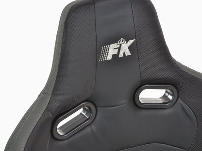 FK Sportsitze Auto Halbschalensitze Set Köln Kunstleder/Stoff schwarz/grau
