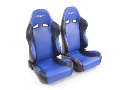 FK Sportsitze Auto Halbschalensitze Set SCE-Sportive 2 Kunstleder blau/schwarz