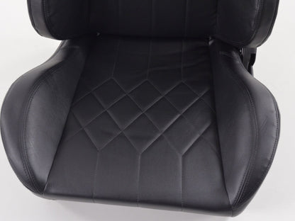 FK Sportsitze Auto Halbschalensitze Set Kunstleder schwarz mit Sitzheizung