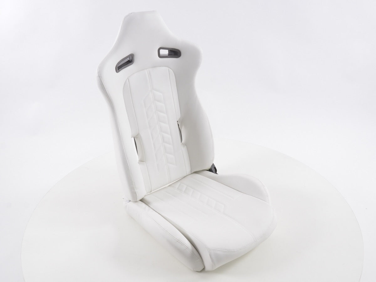 FK Sportsitze Auto Halbschalensitze Set Kunstleder weiß